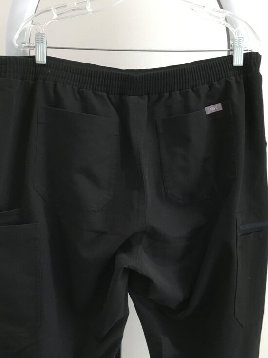 FIGS Black YOLA High Rise Skinny Fit Straight Leg Medical Hospital Scrubs Pant - Picture 8 of 11